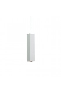 Sospensione al design moderno con struttura in metallo verniciato bianco, disponibile anche in diverse finiture,1 Luce (28W, GU10). 