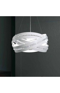 Lampada a sospensione in metallo bianco, disponibile in altre colorazioni, 3 punti luce 77W E27